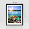 Plakat w ramie 30x40 - Rafa Koralowa - Podwodne Cuda - rafa, koralowa - rama czarna