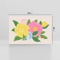 Obraz na płótnie 120x80 - Kwiatowy Uśmiech - kwiaty, akwarela
