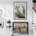 Plakat w ramie 40x50 - Imponujący Kaktus - duży kaktus, opuncja - rama czarna