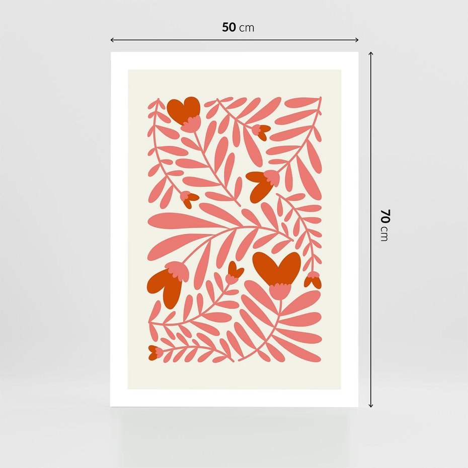 Plakat bez ramy 50x70 - Taniec komplementarnych barw - kwiaty, pastelowe kolory