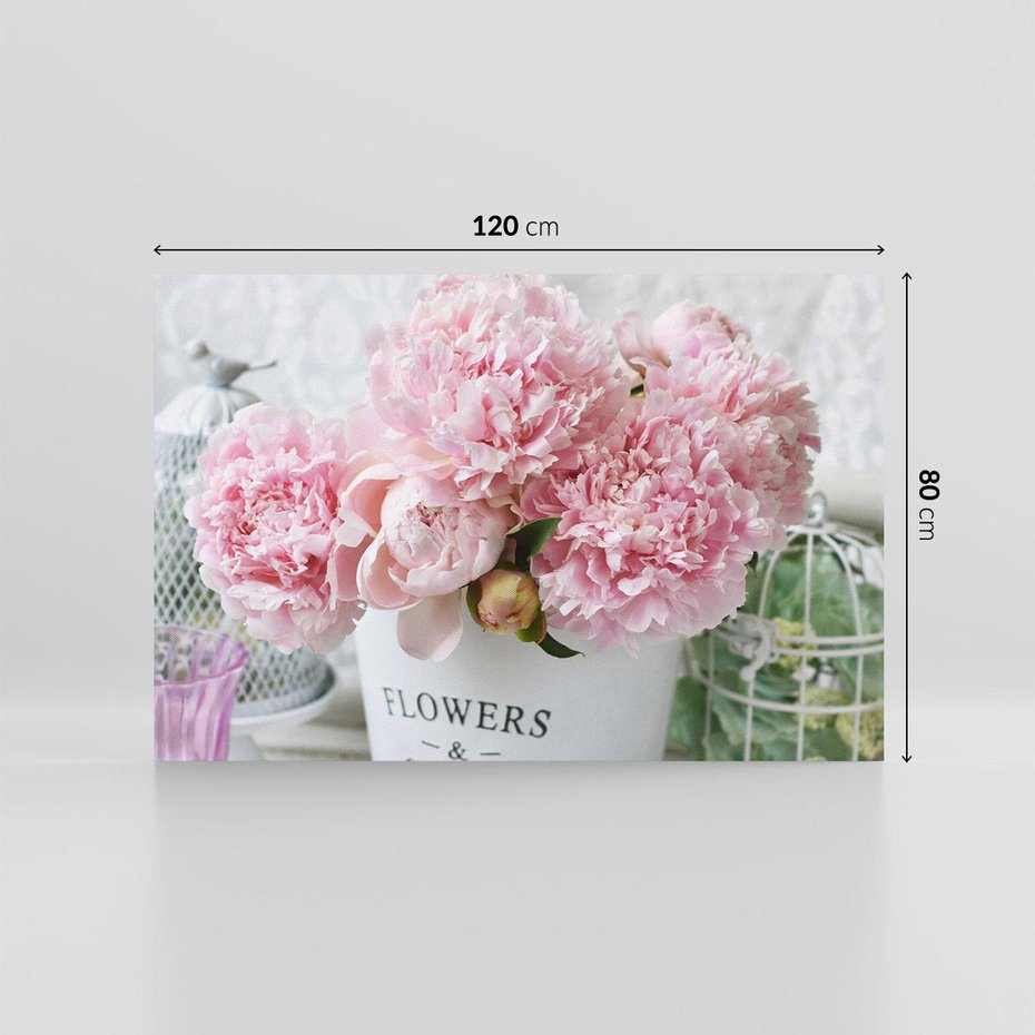 Obraz na płótnie 120x80 - Miłość w powietrzu - kwiaty, romantyczne