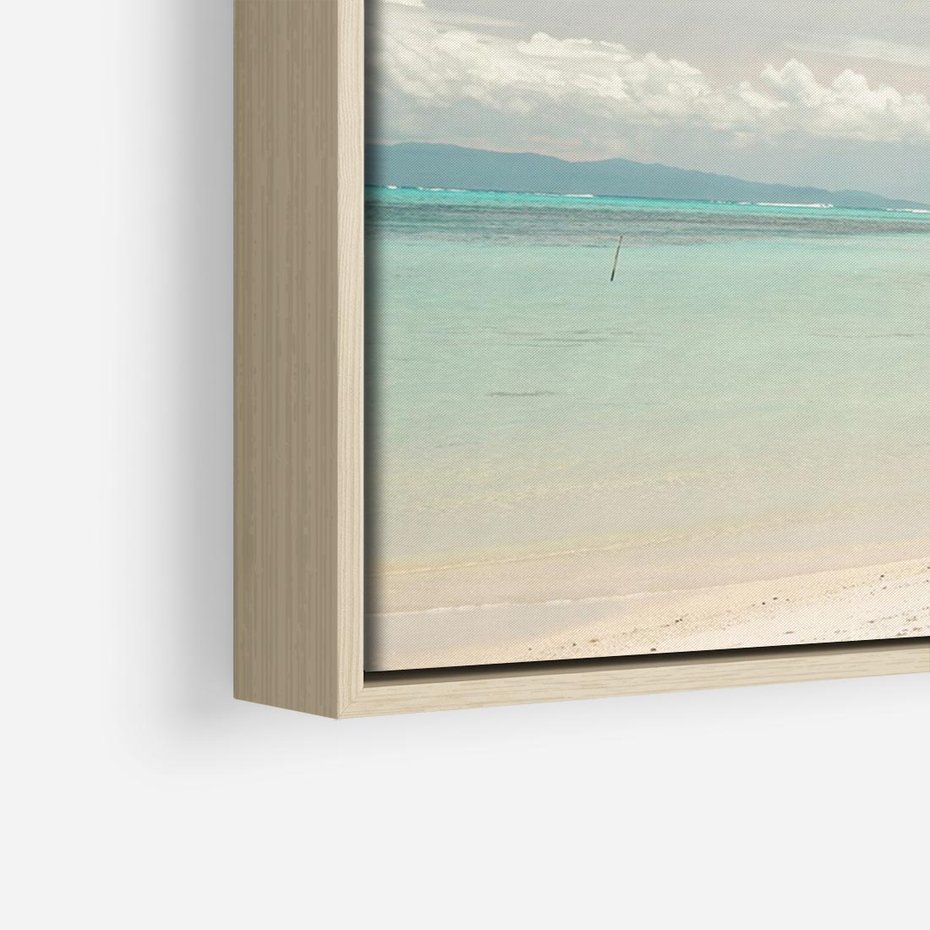 Obraz w ramie 100x70 - Uczta Egzotycznych Marzeń - fotografia, rajska plaża - rama drewno