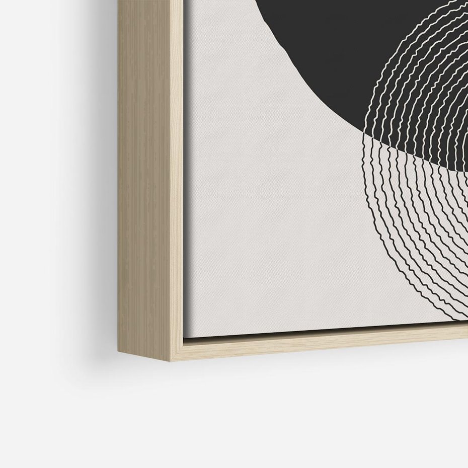 Obraz w ramie 80x80 - Migotliwa Opowieść - abstrakcyjna kompozycja, okręgi - rama drewno