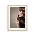 Plakat w ramie 30x40 - Piękno fryzury - włosy, fryzura - rama drewno