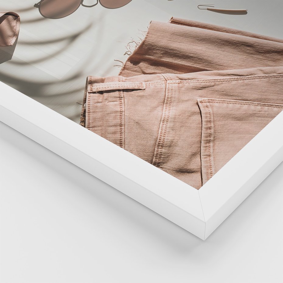 Zestaw obrazy w ramie 40x50 galeria - Coffee, break, kawa, napis - rama biała