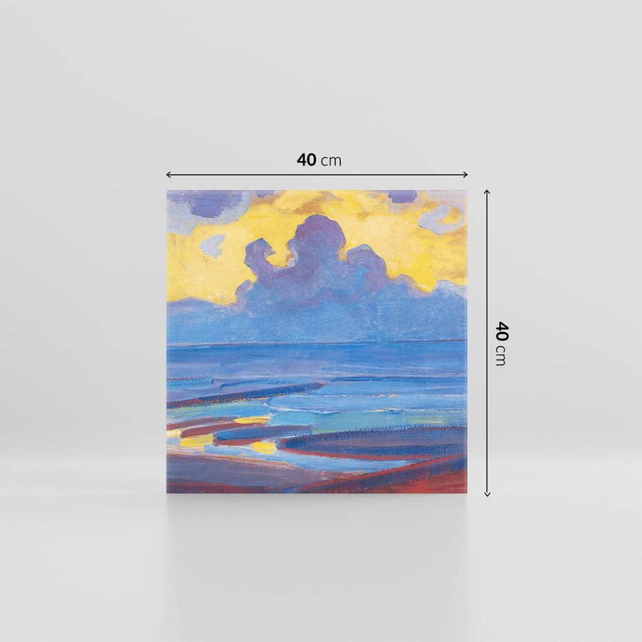 Obraz na płótnie 40x40 - "By the Sea" (1909), Piet Mondrian - Reprodukcja - reprodukcja, obraz na płótnie