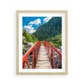 Plakat w ramie 40x50 - Most do przygody - góry, most - rama drewno
