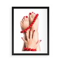 Plakat w ramie 50x70 - Manicure spa: piękno i relaks - manicure, spa - rama czarna