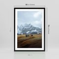 Plakat w ramie 50x70 - Odkryj Ich Urok - góry, skandynawia - rama czarna