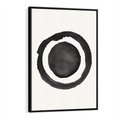 Obraz w ramie 50x70 - Bezgraniczne Widoki - abstrakcyjne plamy okręgi, akwarelowe - rama czarna