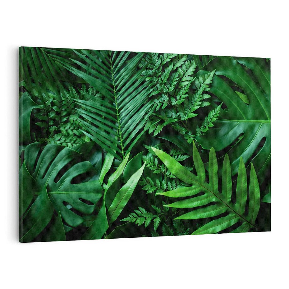 Obraz na płótnie 120x80 - Monstera Liście Fantazja - monstera, liście