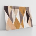 Obraz na płótnie 120x80 - Odblaski niespełnionych marzeń - kompozycja z trójkątów, mix kolorów ziemi