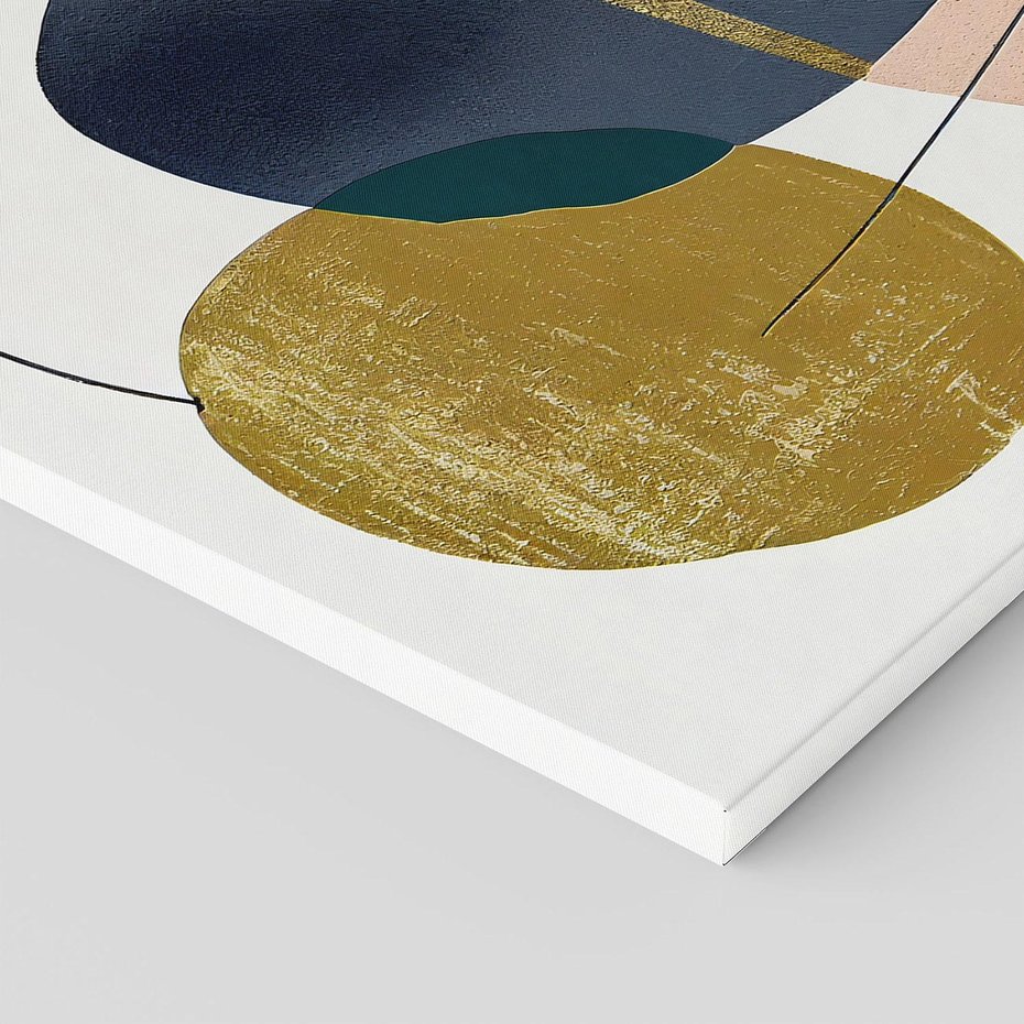 Obraz na płótnie 120x80 - Złoto Granatu - abstrakcyjne plamy koloru, złoto