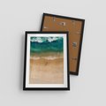 Plakat w ramie 30x40 - Oaza Relaksu - plaża, morze - rama czarna