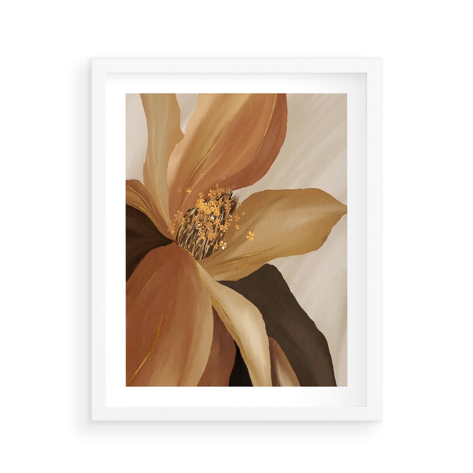 Plakat w ramie 40x50 - Wyraz Luksusu - sztuka, nowoczesna - rama biała