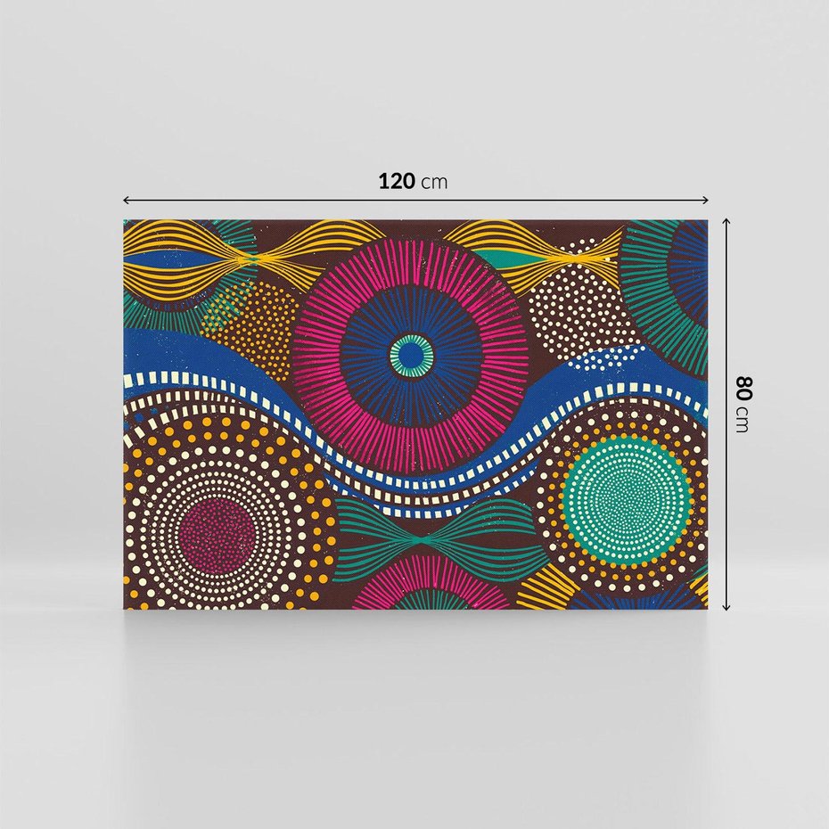 Obraz na płótnie 120x80 - Energia Wzorców - enticzne wzory, kształty