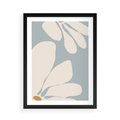 Plakat w ramie 50x70 - Pastelowe Marzenia Kwiatów - kwiaty, nowoczesne i minimalistyczne - rama czarna