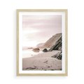 Plakat w ramie 50x70 - Przybrzeżna Piękność - klify, skały nad morzem - rama drewno