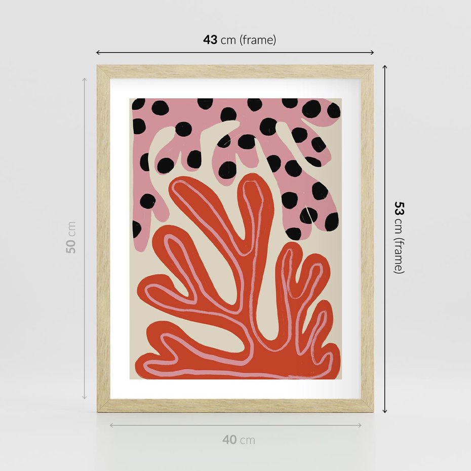 Plakat w ramie 40x50 - Księga Pastelowych Impulsów - abstrakcyjny obraz, plakat - rama drewno