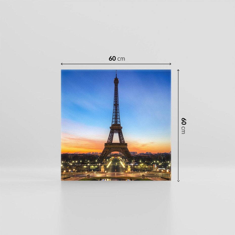 Obraz na płótnie 60x60 - Wieża Eiffla w Innej Odsłonie - wieża, Eiffla