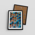 Plakat w ramie 30x40 - Trójwymiarowa Gra - geometryczna, 3D - rama czarna