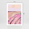 Plakat bez ramy 21x30 - Harmonijny Świt - pastelowy krajobraz, nowoczesny plakat