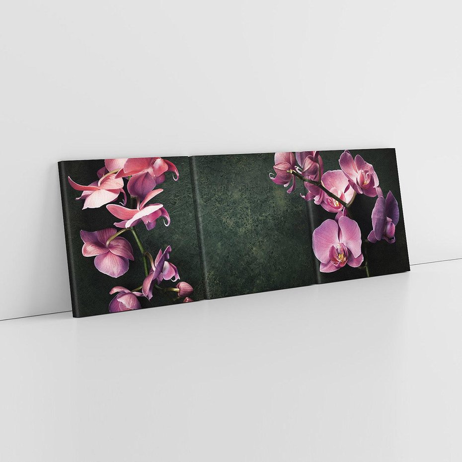 Obraz na płótnie 120x40 - Harmonia i relaks - orchidea, kwiat