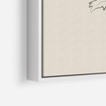 Obraz w ramie 50x70 - Przenikający Dialog - szkic kwiatu, mnimalistyczny szkic - rama biała