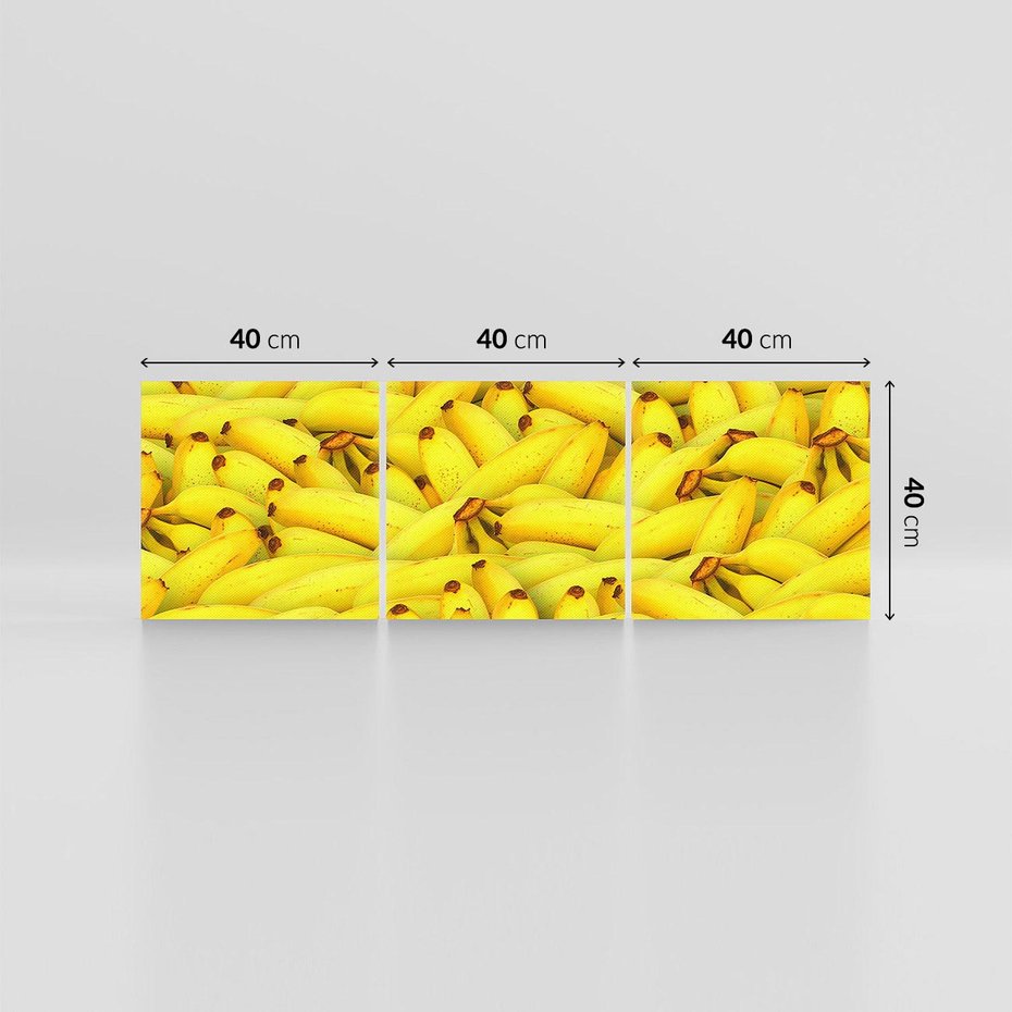 Obraz na płótnie 120x40 - Banany Owocowy Uśmiech - banany, owoce