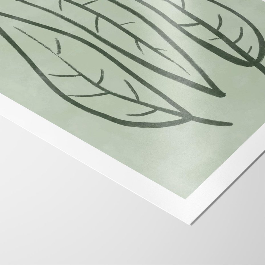 Plakat bez ramy 21x30 - Energetyczne Ekspresje Natury - zielony plakat, roślinne motywy