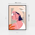 Obraz w ramie 70x100 - Kobieca Esencja - nowoczesny plakat, styl retro - rama czarna