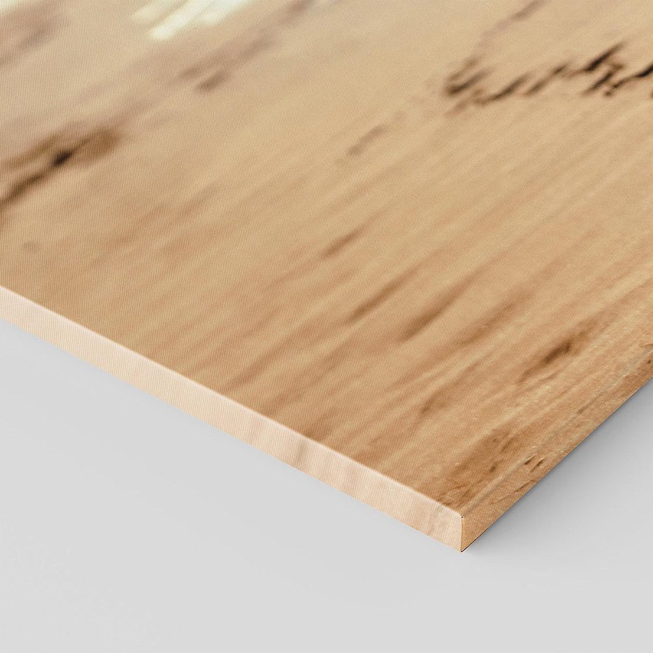 Obraz na płótnie 150x50 - Ślady stóp na plaży - plaża, ślady