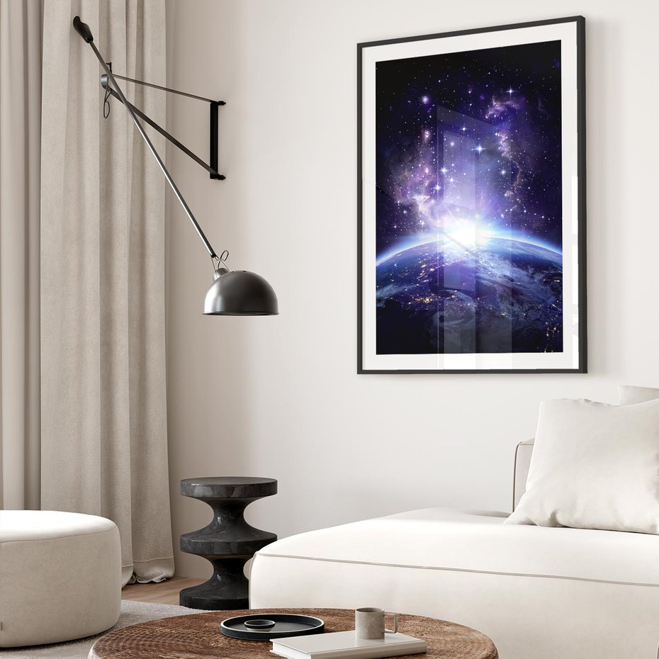 Plakat bez ramy 50x70 - Podróż w kosmiczną przestrzeń - kosmos, ziemia