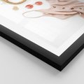 Plakat w ramie 40x50 - Moda na Plażę - kompozycja fashion, sukienka - rama czarna