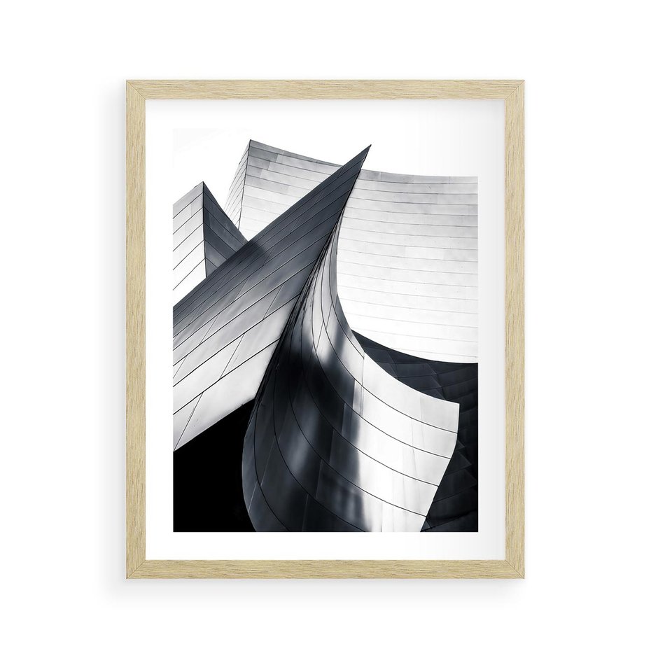 Plakat w ramie 40x50 - Miasto Współczesności - architektura, nowoczesne budynki - rama drewno