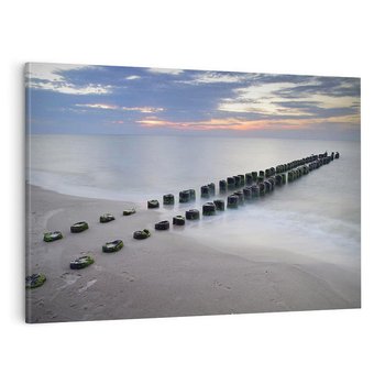 Obraz na płótnie 70x50 - Plaża Morskiej Błogości - plaża, morze
