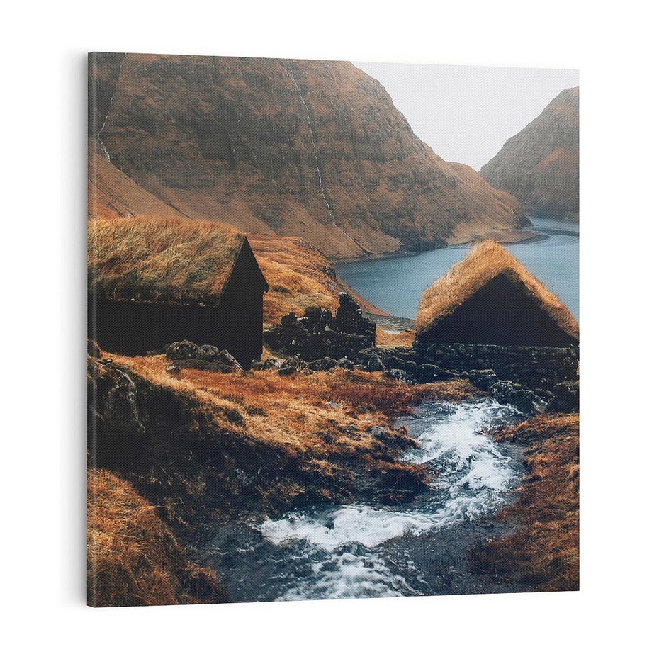 Obraz na płótnie 70x70 - Spokój Natury - skandynawski, pejzaż