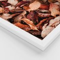 Zestaw obrazy w ramie 50x70 galeria - Jesienny, las, liście - rama biała