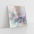 Obraz na płótnie 50x50 - Efemeryczne Kwitnienie Drzew - akwarela, rozmyte pastelowe tłó