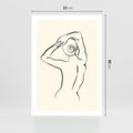 Plakat bez ramy 21x30 - Tajemniczy Rytm - kobieta, posąg
