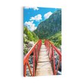 Obraz na płótnie 50x70 - Most do przygody - góry, most