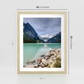 Plakat w ramie 40x50 - Górskie jezioro - spokój i piękno - jezioro, górskie - rama drewno