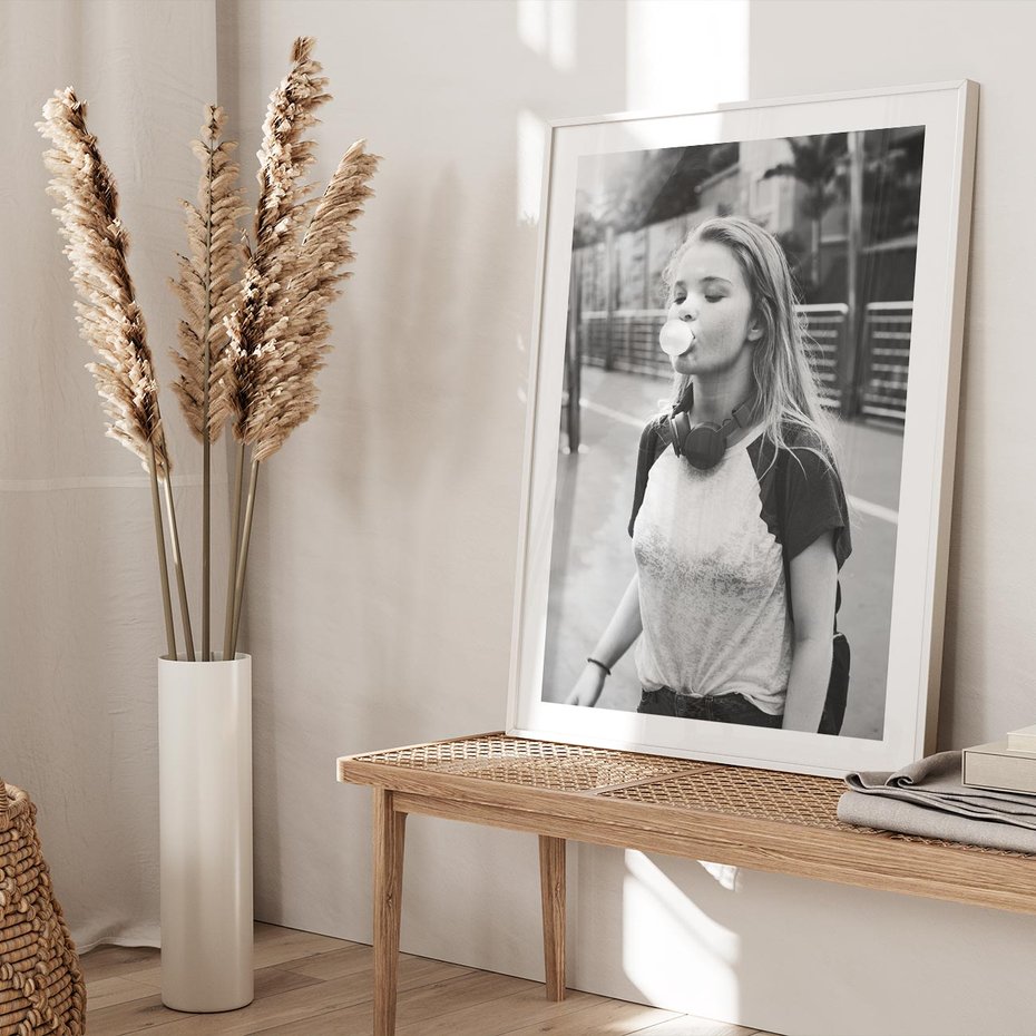 Plakat bez ramy 21x30 - Letnia Młodość - nowoczesna fotografia, czarno biała