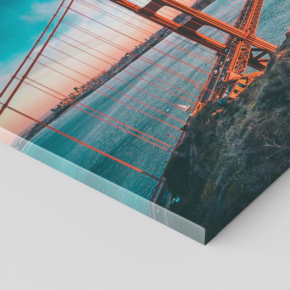 Obraz na płótnie 120x80 - Złoty Gate: majestatyczny most Ameryki - Golden Gate, most