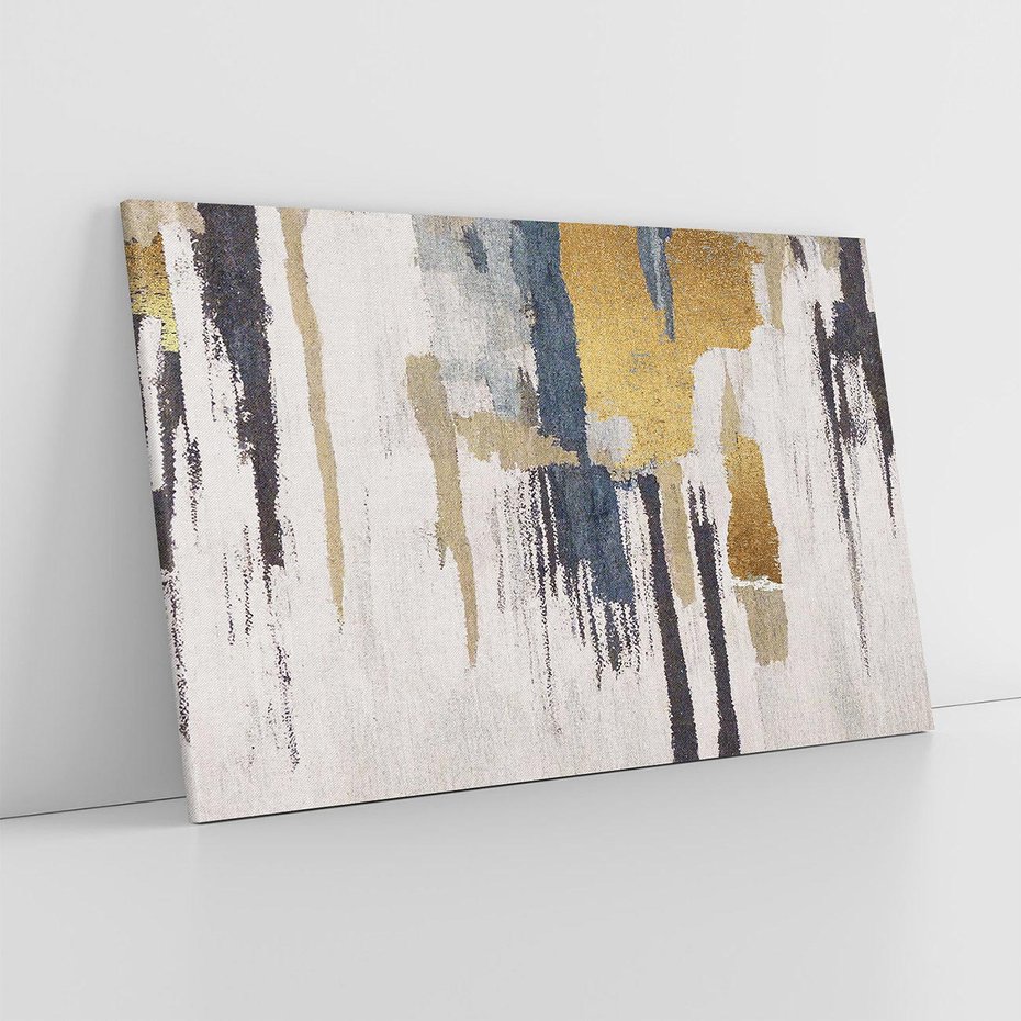 Obraz na płótnie 120x80 - Odyseja w świetle i cieniu - abstrakcja, porysowana ściana