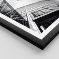 Plakat w ramie 50x70 - Wznoszący się Wysoko - architektura, wysoki wieżowiec - rama czarna