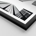 Plakat w ramie 50x70 - Architektoniczna Symetria - architektura, wysoki wieżowiec - rama czarna
