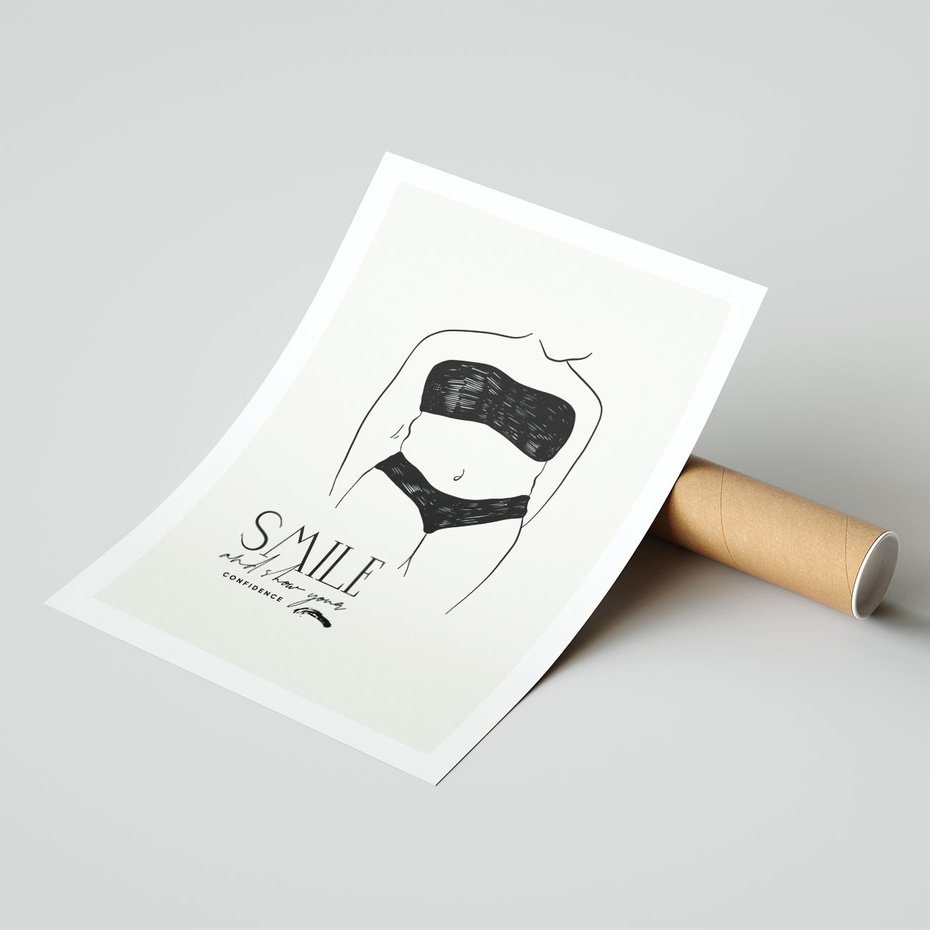 Plakat bez ramy 50x70 - Opowieść Splątanych Energii - siła kobiecości, rysunek