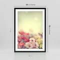 Plakat w ramie 50x70 - Delikatne kwiaty pastelowe - kwiaty, pastelowe - rama czarna