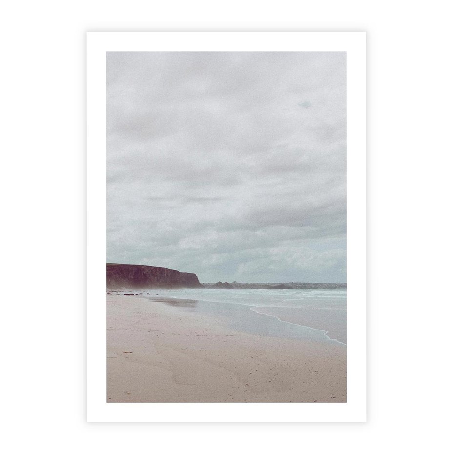Plakat bez ramy 30x40 - Mglista Plaża - plaża, mglisty krajobraz